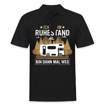 Ruhestand Rentner Rente Pension Renteneintritt - Männer Poloshirt - Schwarz - Vorne - Kai (181cm)
