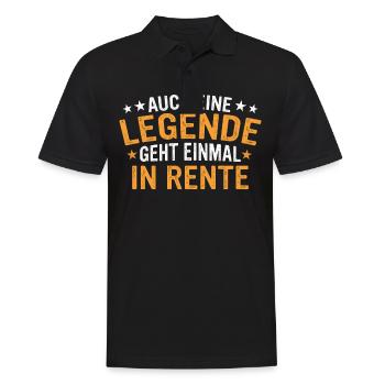 Ruhestand Rentner Rente Pension Renteneintritt - Männer Poloshirt - Schwarz - Vorne - Kai (181cm)