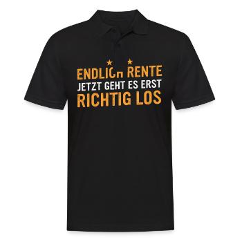 Ruhestand Rentner Rente Pension Renteneintritt - Männer Poloshirt - Schwarz - Vorne - Kai (181cm)