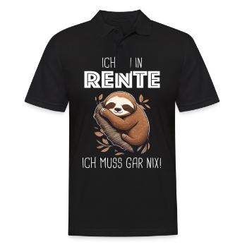 Ruhestand Rentner Rente Pension Renteneintritt - Männer Poloshirt - Schwarz - Vorne - Kai (181cm)
