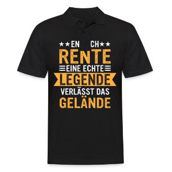 Ruhestand Rentner Rente Pension Renteneintritt - Männer Poloshirt - Schwarz - Vorne - Kai (181cm)