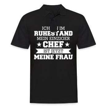 Ruhestand Rentner Rente Pension Renteneintritt - Männer Poloshirt - Schwarz - Vorne - Kai (181cm)