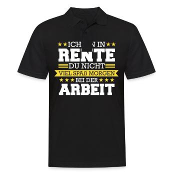 Ruhestand Rentner Rente Pension Renteneintritt - Männer Poloshirt - Schwarz - Vorne - Kai (181cm)