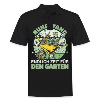 Ruhestand Rentner Rente Pension Renteneintritt - Männer Poloshirt - Schwarz - Vorne - Kai (181cm)