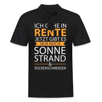 Ruhestand Rentner Rente Pension Renteneintritt - Männer Poloshirt - Schwarz - Vorne - Kai (181cm)