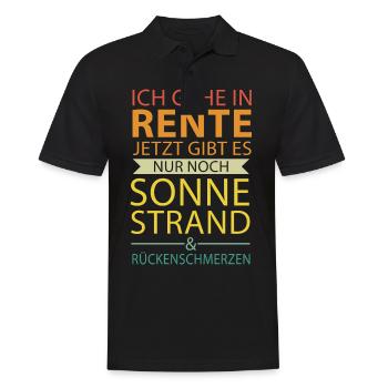 Ruhestand Rentner Rente Pension Renteneintritt - Männer Poloshirt - Schwarz - Vorne - Kai (181cm)