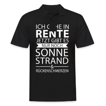 Ruhestand Rentner Rente Pension Renteneintritt - Männer Poloshirt - Schwarz - Vorne - Kai (181cm)