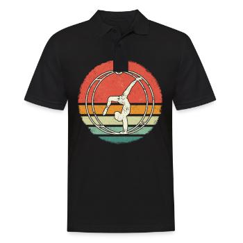 Rhönrad Gymnastics Wheel Wheel - Men's Polo Shirt - black - Front - Kai (181cm)