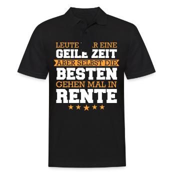 Ruhestand Rentner Rente Pension Renteneintritt - Männer Poloshirt - Schwarz - Vorne - Kai (181cm)