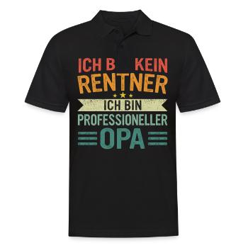 Ruhestand Rentner Rente Pension Renteneintritt - Männer Poloshirt - Schwarz - Vorne - Kai (181cm)