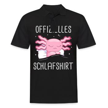 Axolotl Schwanzlurch Axolotls - Männer Poloshirt - Schwarz - Vorne - Kai (181cm)