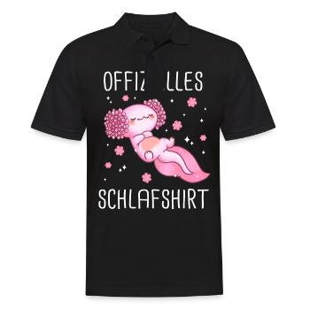 Axolotl Schwanzlurch Axolotls - Männer Poloshirt - Schwarz - Vorne - Kai (181cm)