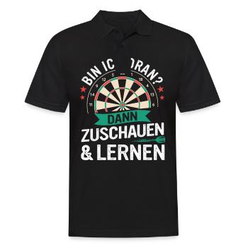 Dart Darts Dartspieler Dartsport - Männer Poloshirt - Schwarz - Vorne - Kai (181cm)