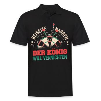 Dart Darts Dartspieler Dartsport - Männer Poloshirt - Schwarz - Vorne - Kai (181cm)