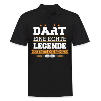 Dart Darts Dartspieler Dartsport - Männer Poloshirt - Schwarz - Vorne - Kai (181cm)