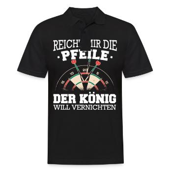 Dart Darts Dartspieler Dartsport - Männer Poloshirt - Schwarz - Vorne - Kai (181cm)