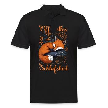 Fuchs Füchse Wildtier Waldtier Rotfuchs - Männer Poloshirt - Schwarz - Vorne - Kai (181cm)