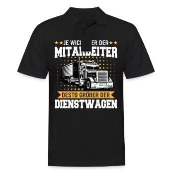 LKW Fahrer Fernfahrer Lastkraftwagenfahrer - Männer Poloshirt - Schwarz - Vorne - Kai (181cm)