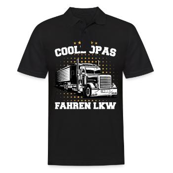 LKW Fahrer Fernfahrer Lastkraftwagenfahrer - Männer Poloshirt - Schwarz - Vorne - Kai (181cm)