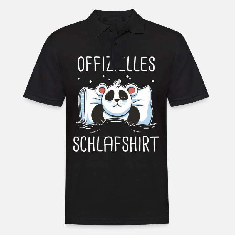 Panda Pandabär Pandas - Männer Poloshirt - Schwarz