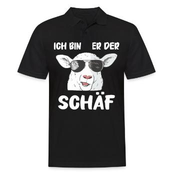 Schafe Schafherde Bauernhof Landwirt Schäfer - Männer Poloshirt - Schwarz - Vorne - Kai (181cm)
