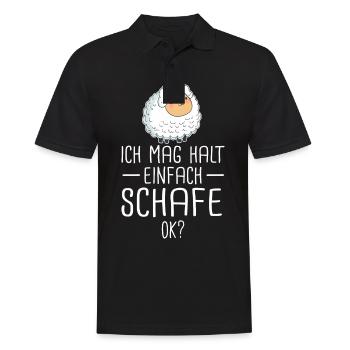 Schafe Schafherde Bauernhof Landwirt Schäfer - Männer Poloshirt - Schwarz - Vorne - Kai (181cm)