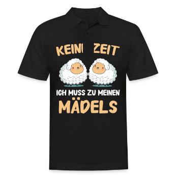 Schafe Schafherde Bauernhof Landwirt Schäfer - Männer Poloshirt - Schwarz - Vorne - Kai (181cm)