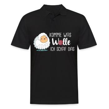 Schafe Schafherde Bauernhof Landwirt Schäfer - Männer Poloshirt - Schwarz - Vorne - Kai (181cm)