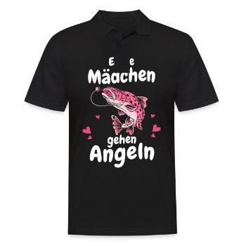 Angler Fischer Angeln Fischen Fisch - Männer Poloshirt - Schwarz - Vorne - Kai (181cm)
