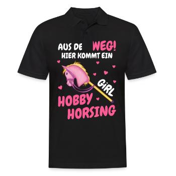 Hobby Horsing Steckenpferd Hobbyhorsing - Männer Poloshirt - Schwarz - Vorne - Kai (181cm)