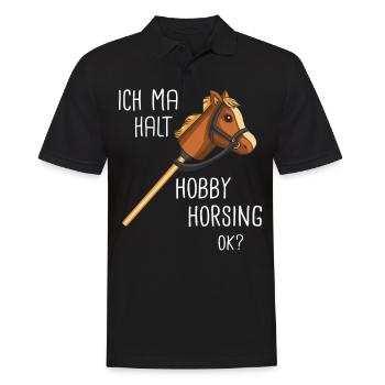 Hobby Horsing Steckenpferd Hobbyhorsing - Männer Poloshirt - Schwarz - Vorne - Kai (181cm)