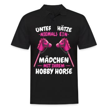 Hobby Horsing Steckenpferd Hobbyhorsing - Männer Poloshirt - Schwarz - Vorne - Kai (181cm)