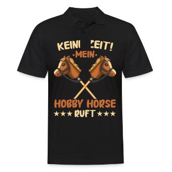 Hobby Horsing Steckenpferd Hobbyhorsing - Männer Poloshirt - Schwarz - Vorne - Kai (181cm)