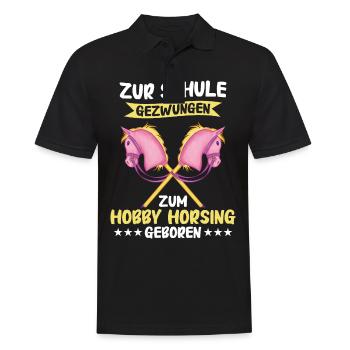 Hobby Horsing Steckenpferd Hobbyhorsing - Männer Poloshirt - Schwarz - Vorne - Kai (181cm)