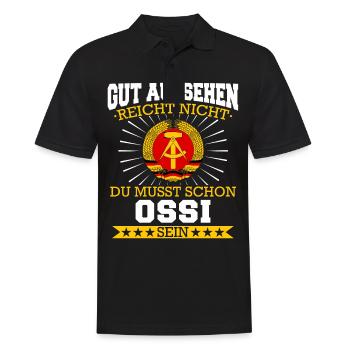 Ostdeutschland Osten Ossi DDR Heimat Ostblock - Männer Poloshirt - Schwarz - Vorne - Kai (181cm)