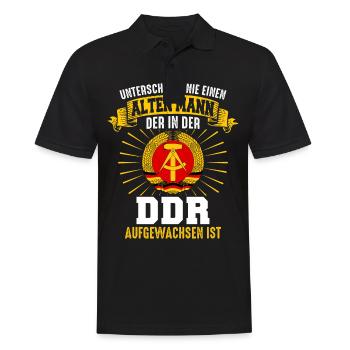 Ostdeutschland Osten Ossi DDR Heimat Ostblock - Männer Poloshirt - Schwarz - Vorne - Kai (181cm)