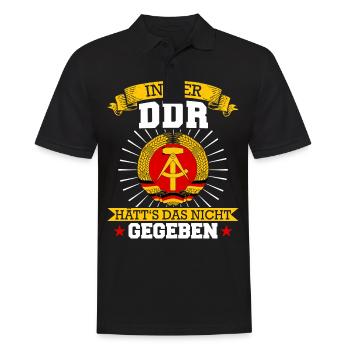 Ostdeutschland Osten Ossi DDR Heimat Ostblock - Männer Poloshirt - Schwarz - Vorne - Kai (181cm)