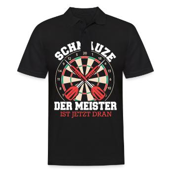 Dart Darts Dartspieler Dartsport - Männer Poloshirt - Schwarz - Vorne - Kai (181cm)