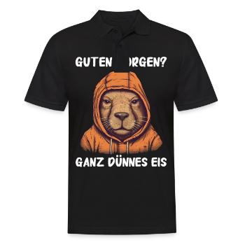 Capybara Wasserschwein Capybaras - Männer Poloshirt - Schwarz - Vorne - Kai (181cm)