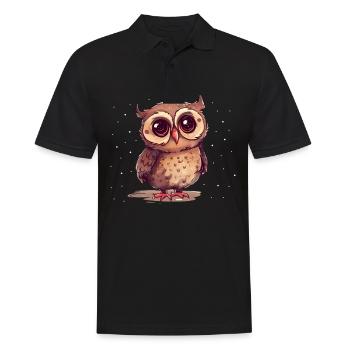Noctambule Hibou Hibou Oiseau - Polo Homme - noir - Devant - Kai (181cm)