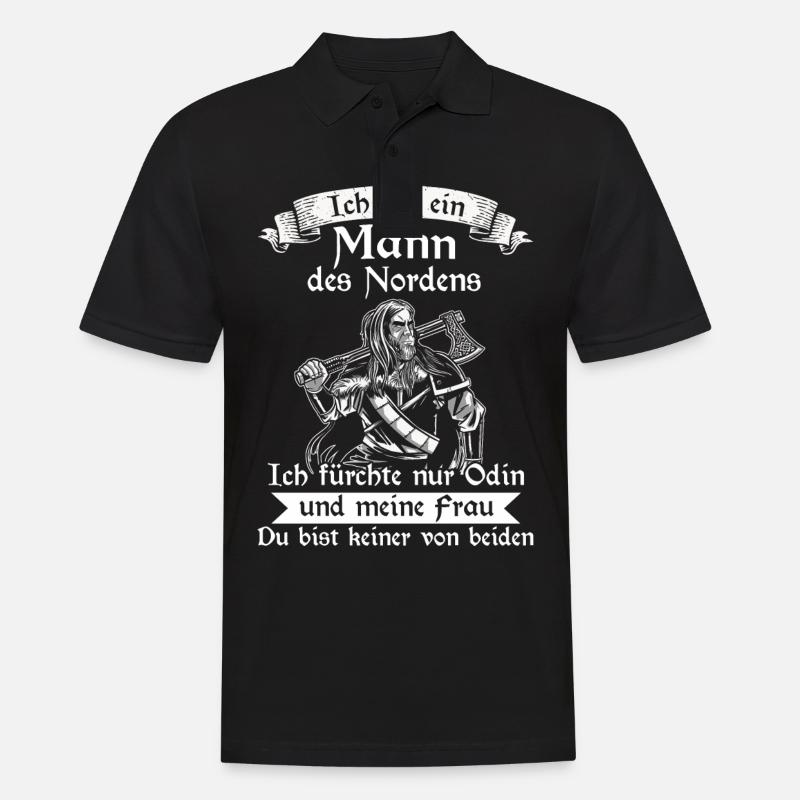 Wikinger Nordisch Krieger Valhalla - Männer Poloshirt - Schwarz