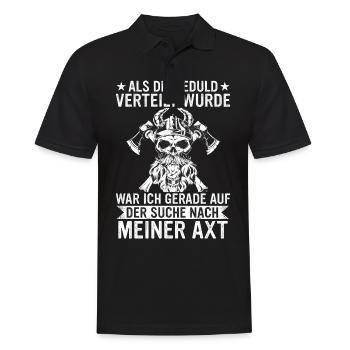 Wikinger Nordisch Krieger Valhalla - Männer Poloshirt - Schwarz - Vorne - Kai (181cm)