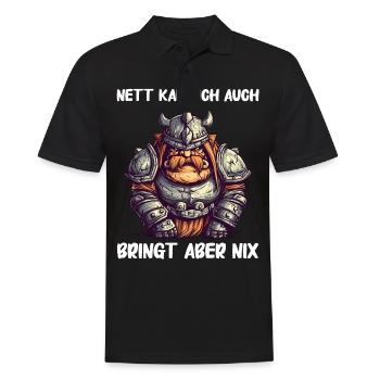 Deus Vult Kreuzritter Tempelritter Mittelalter - Männer Poloshirt - Schwarz - Vorne - Kai (181cm)