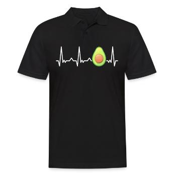 Avocado Frucht Vegan Vegetarier Veganer Avocados - Männer Poloshirt - Schwarz - Vorne - Kai (181cm)