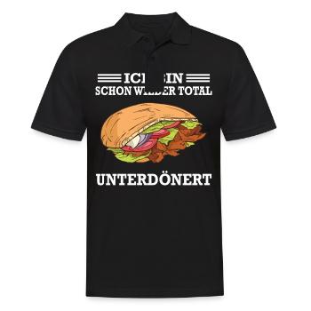 Döner Kebab Dönermann Essen - Männer Poloshirt - Schwarz - Vorne - Kai (181cm)
