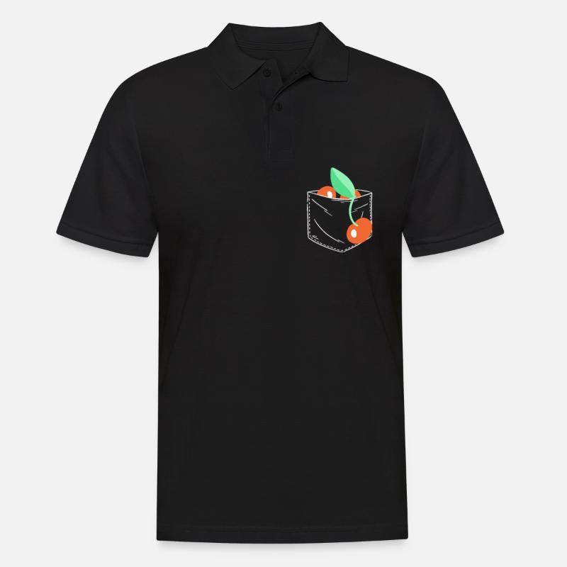 Cherry Fruit Cherries Cherry - Men's Polo Shirt - black