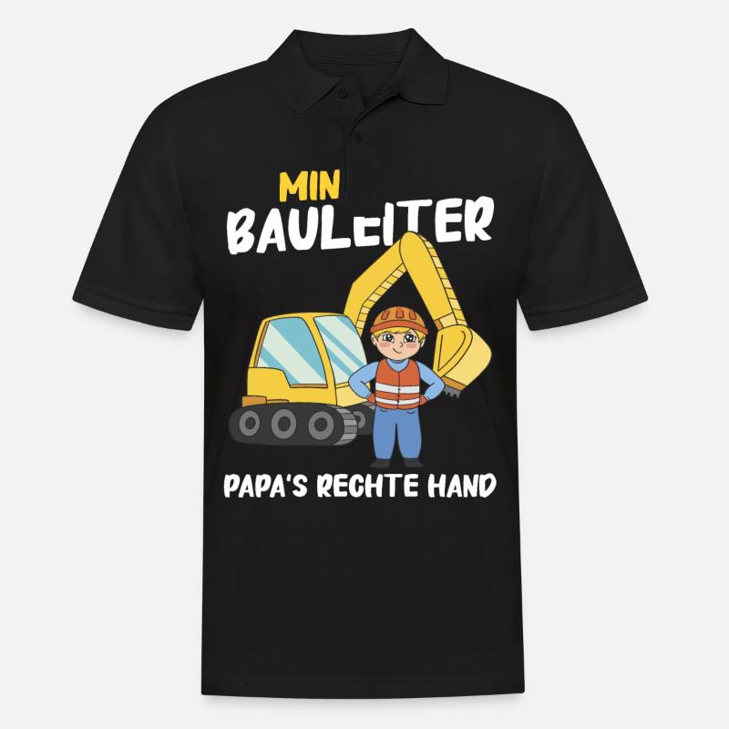 Bauleiter Bauleitung - Männer Poloshirt - Schwarz