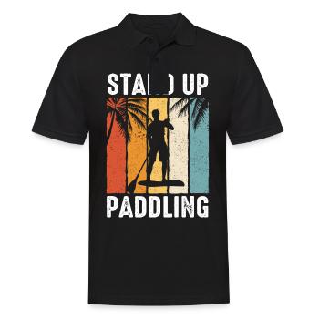 Stand up Paddle SUP Board Surf Paddle Paddle - Polo Homme - noir - Devant - Kai (181cm)