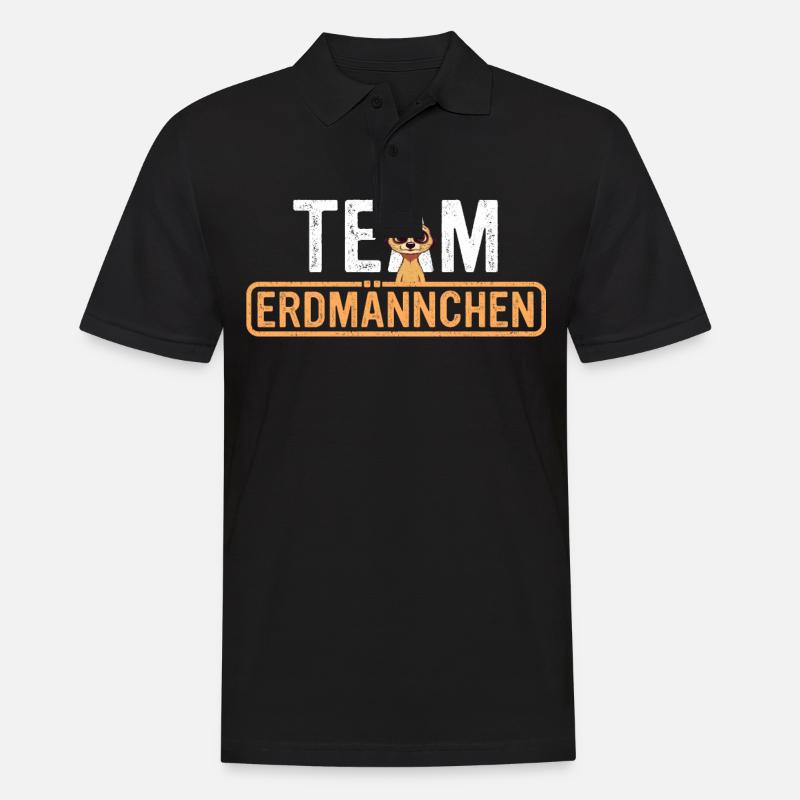 Erdmännchen Scharrtier Tier - Männer Poloshirt - Schwarz