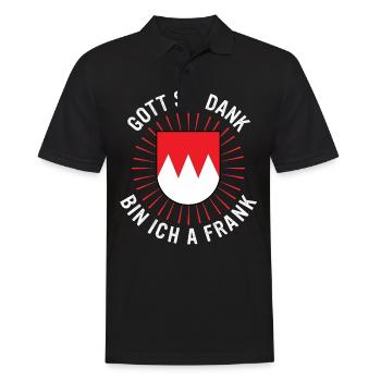 Franken Bayern Nürnberg Frankenland Fränkisch - Männer Poloshirt - Schwarz - Vorne - Kai (181cm)